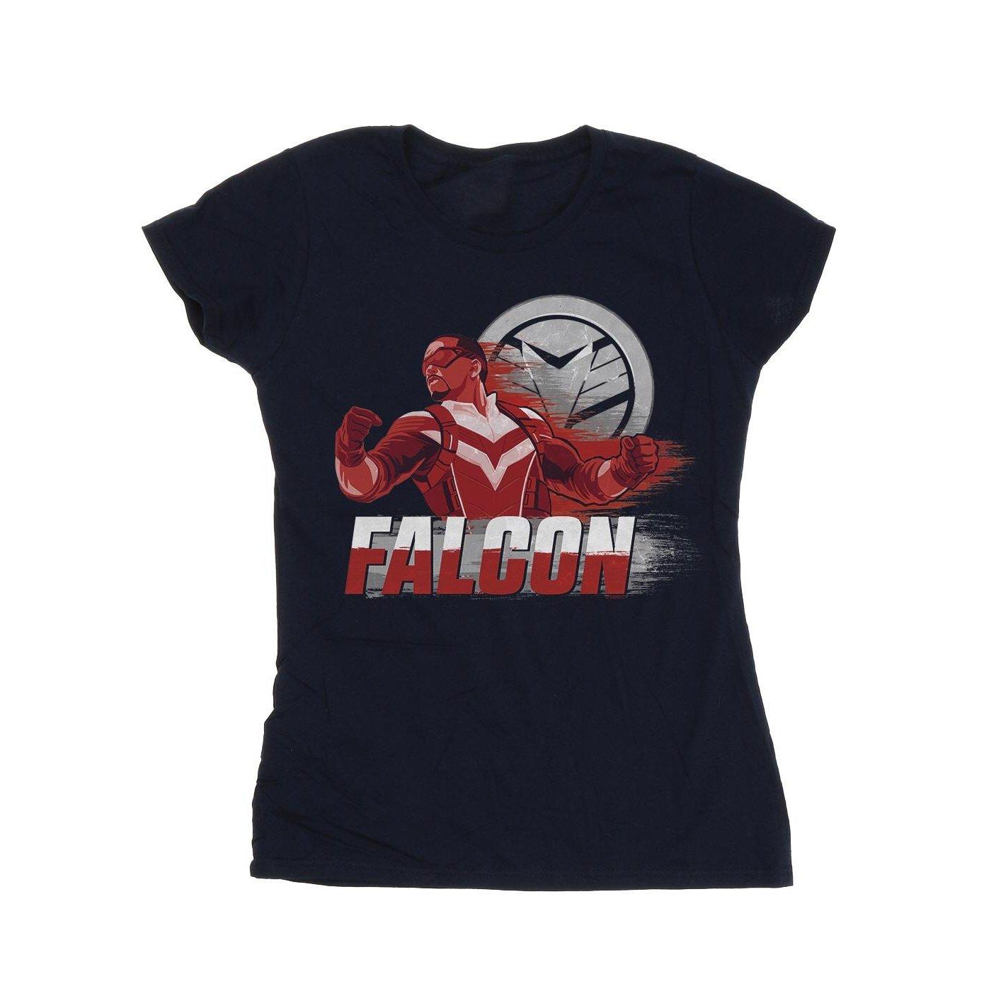 Image of The Falcon And The Winter Soldier Falcon Red Fury Tshirt Damen Marine XXL