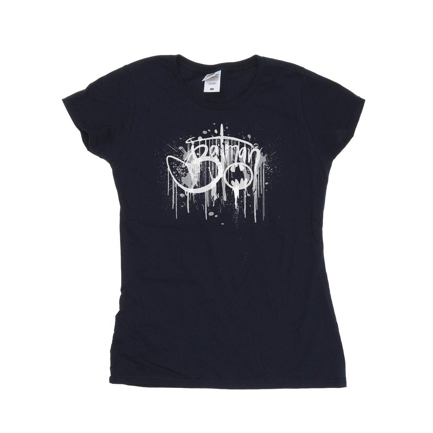 Image of Batman Paint Splatter Tshirt Damen Marine L