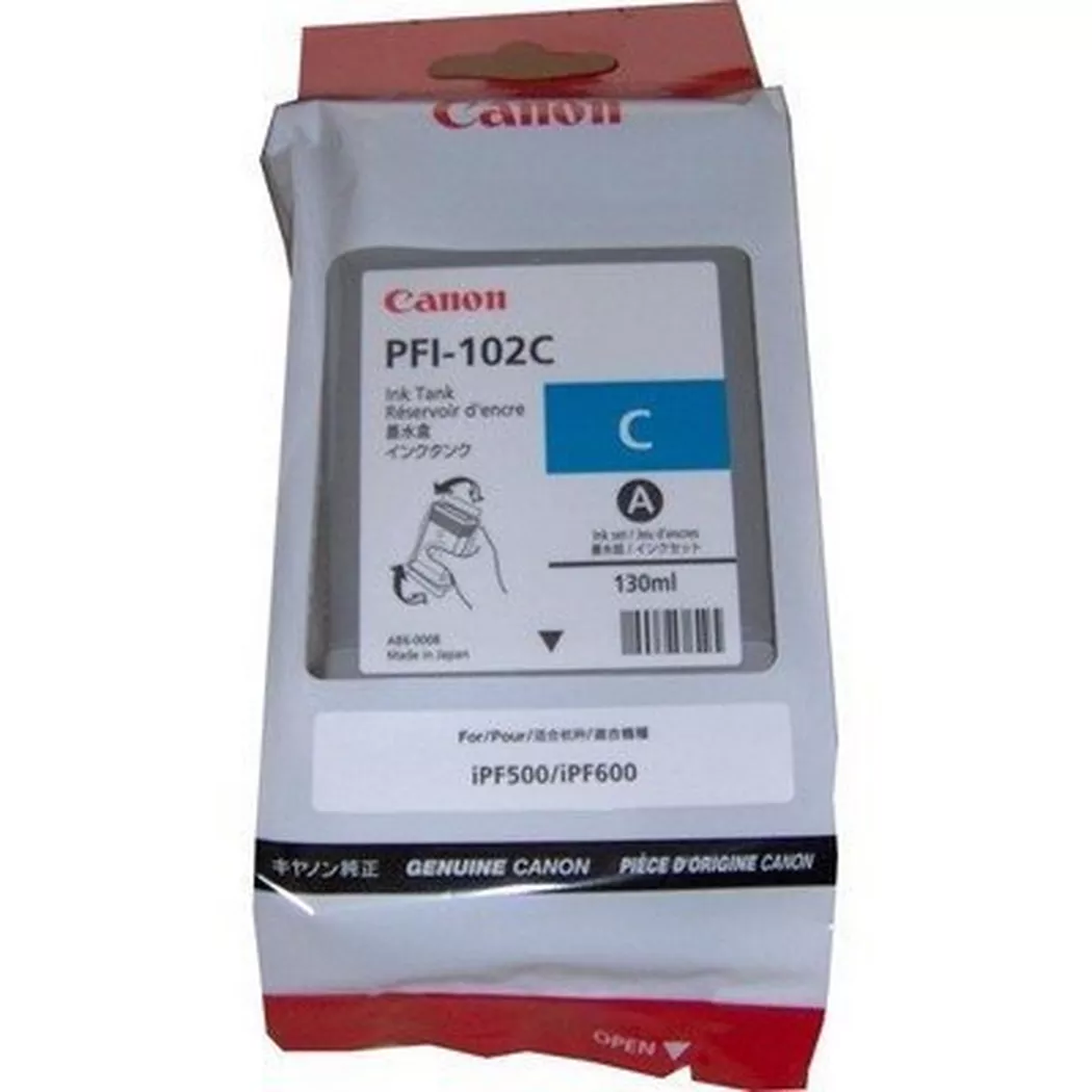 Canon – Tintenpatrone cyan PFI-102C iPF 700 130ml, One Size
