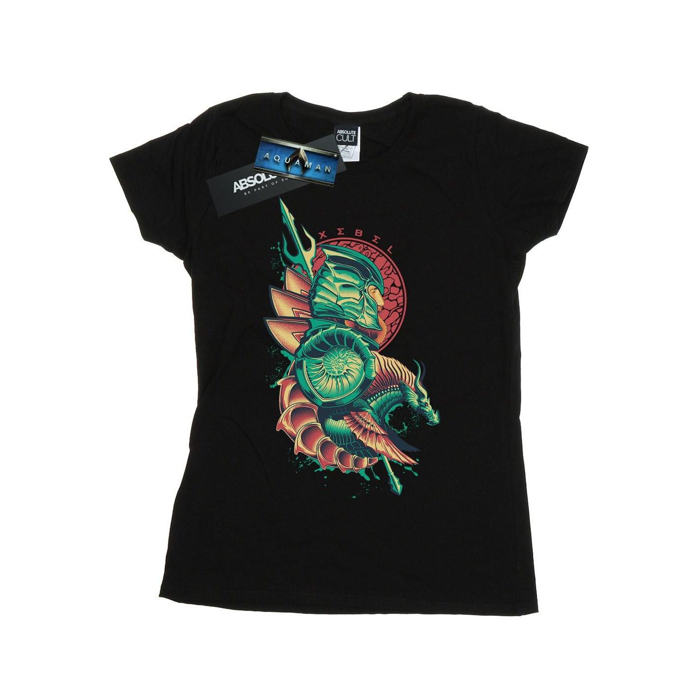 Image of Aquaman Xebel Crest Tshirt Damen Schwarz M