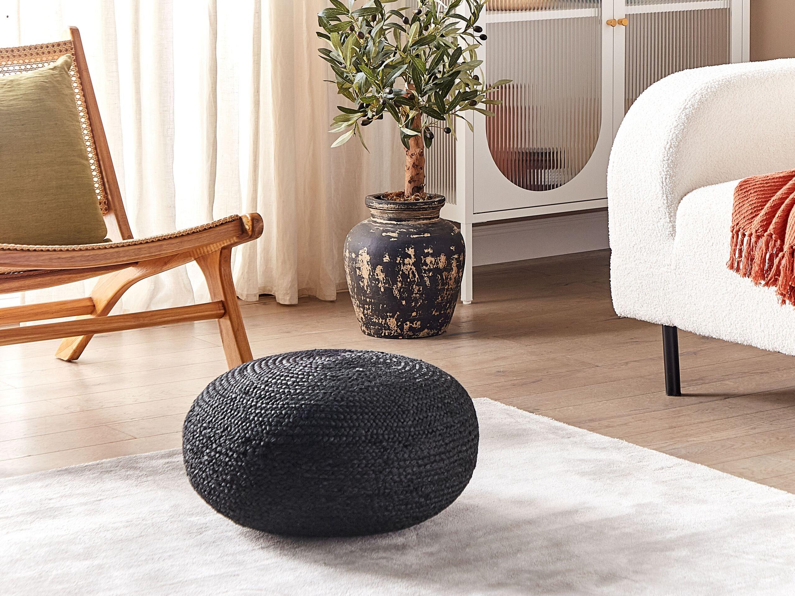 Beliani Pouf en Jute Boho TIFELT  