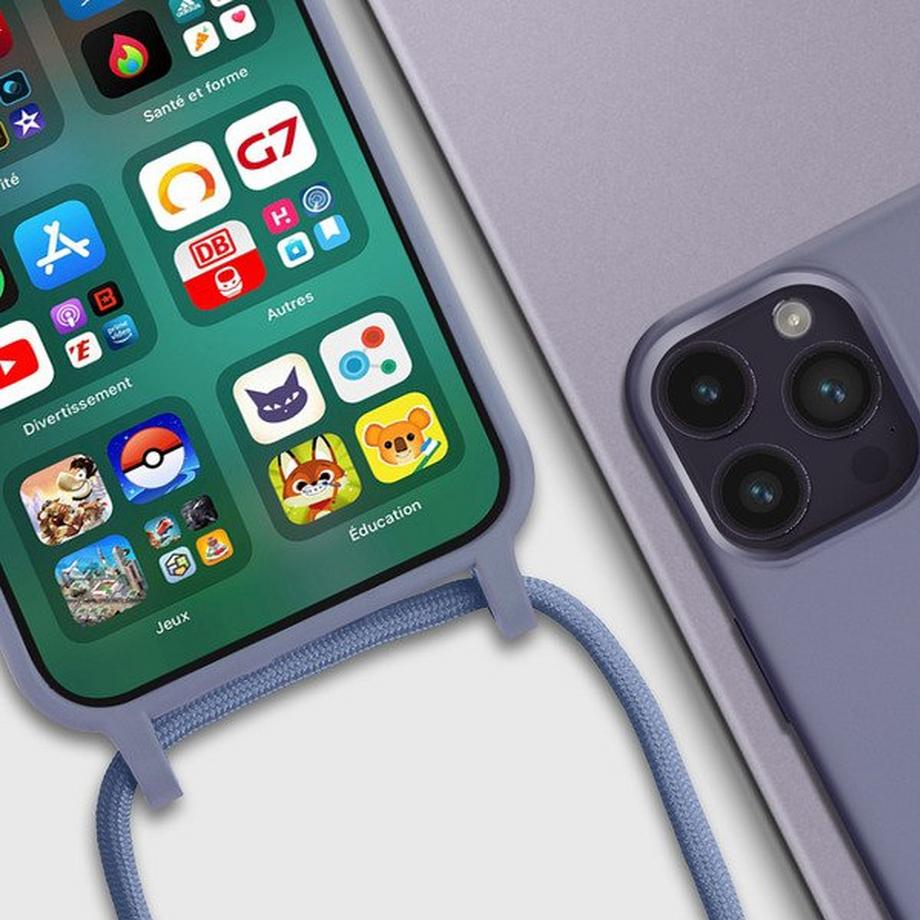 Avizar  Coque Cordon iPhone 14 Pro Violet 