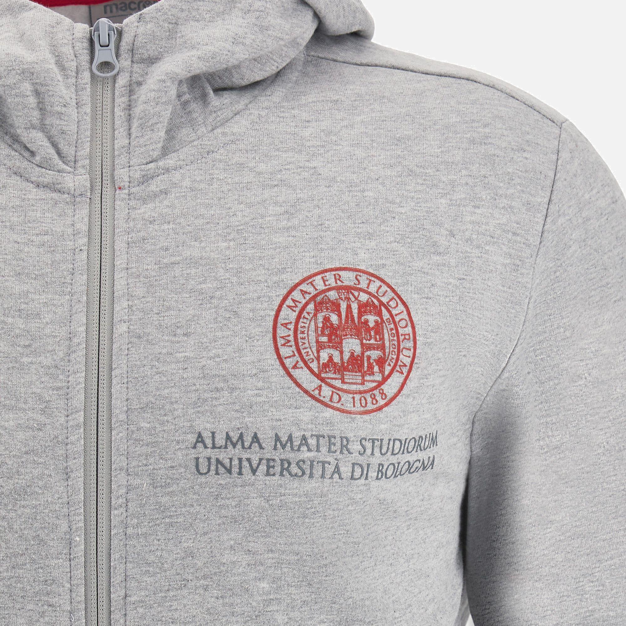 macron  felpa con cappuccio e zip université de bologne merch cc 