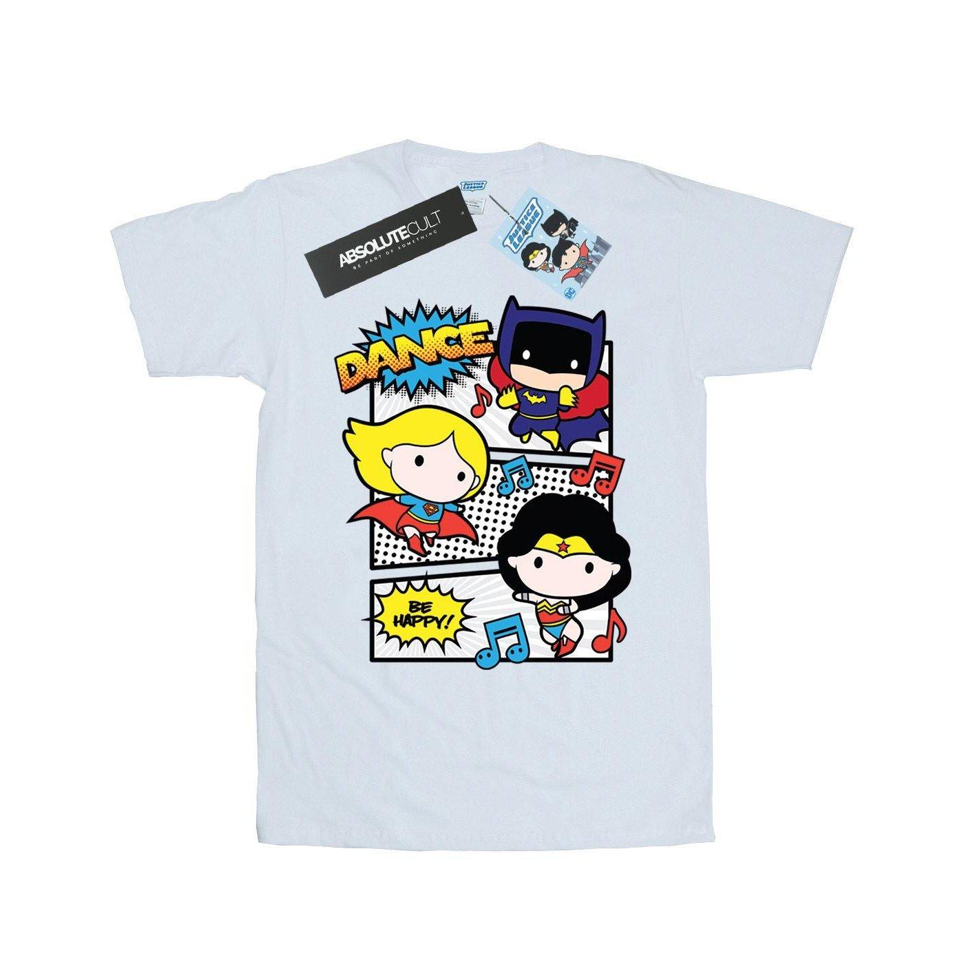 Image of Chibi Super Friends Dance Tshirt Damen Weiss XL