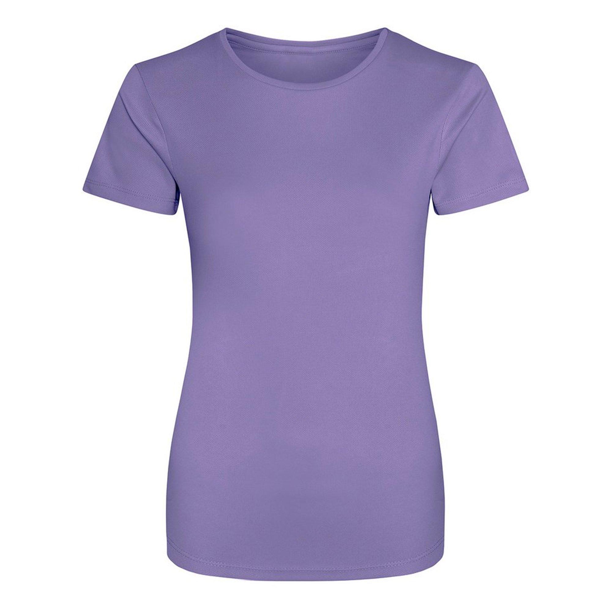 Image of Just Cool Sport Tshirt Unifarben Damen Lila XS