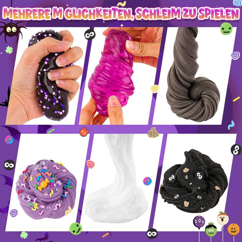 Activity-board  Kit de 6 slimes pour la classe - Cloud Slime, Butter Slime et Clear Slime, Crunchy Slime pour les enfants 