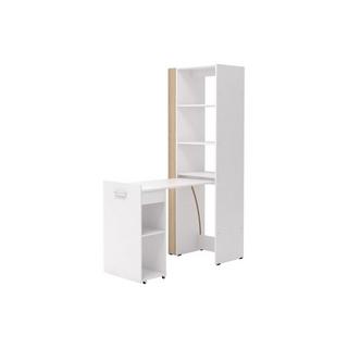 Vente-unique Scrivania libreria modulare 10 nicchie Naturale e Bianco - TUPELIO  