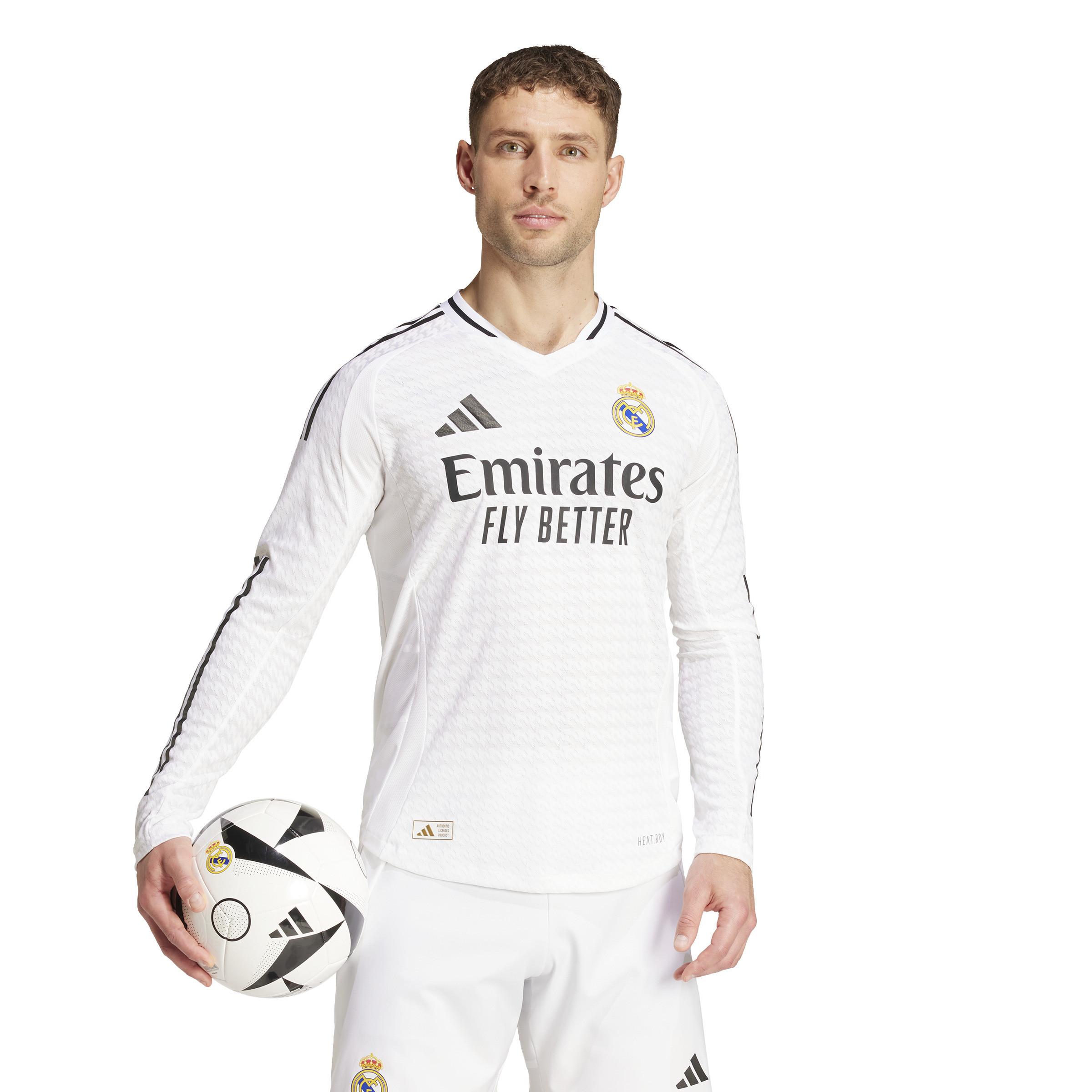 adidas  maillot domicile authentique manches longues real madrid 2024/25 