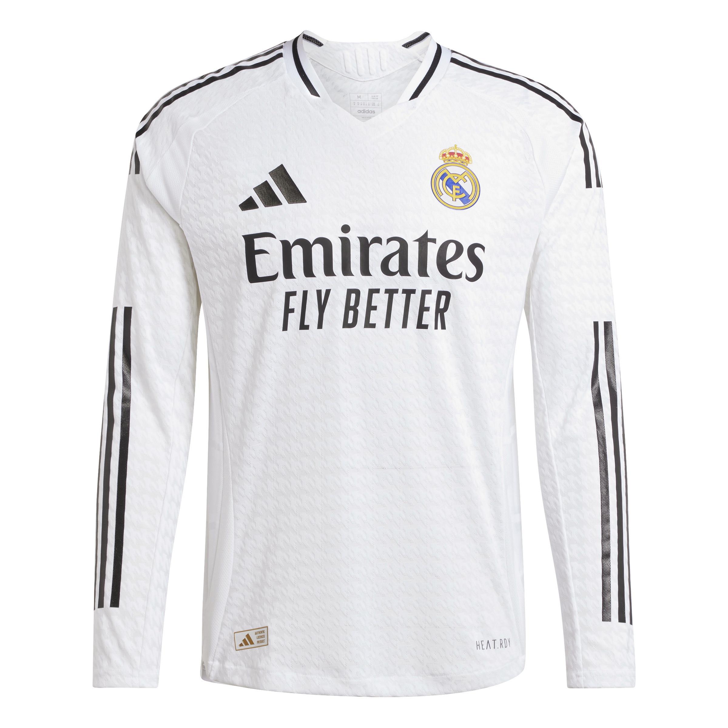 adidas  maillot domicile authentique manches longues real madrid 2024/25 