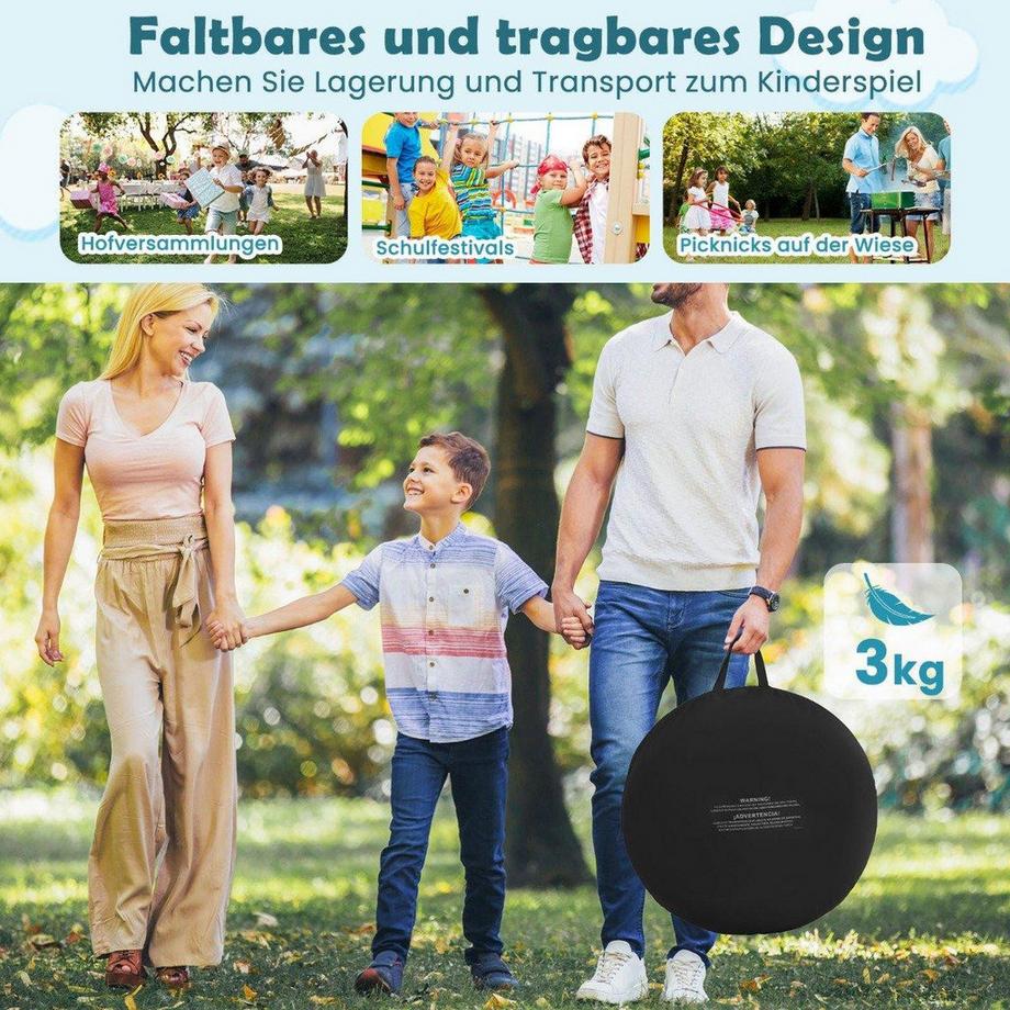 Northix  Großes Dartboard für Kinder Dart Wurfspiel Set mit 4 Kickbällen Fußballdart für Garten Schwarz 