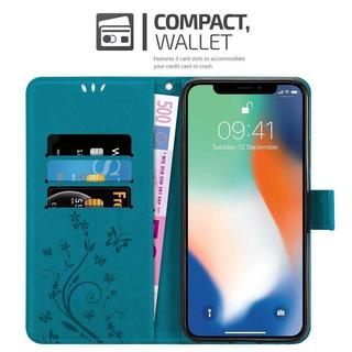 Cadorabo  Hülle für Apple iPhone XS MAX Blumen Design Magnetverschluss 