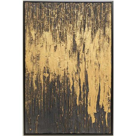 KARE Design Quadro incorniciato Astratto nero 80x120  