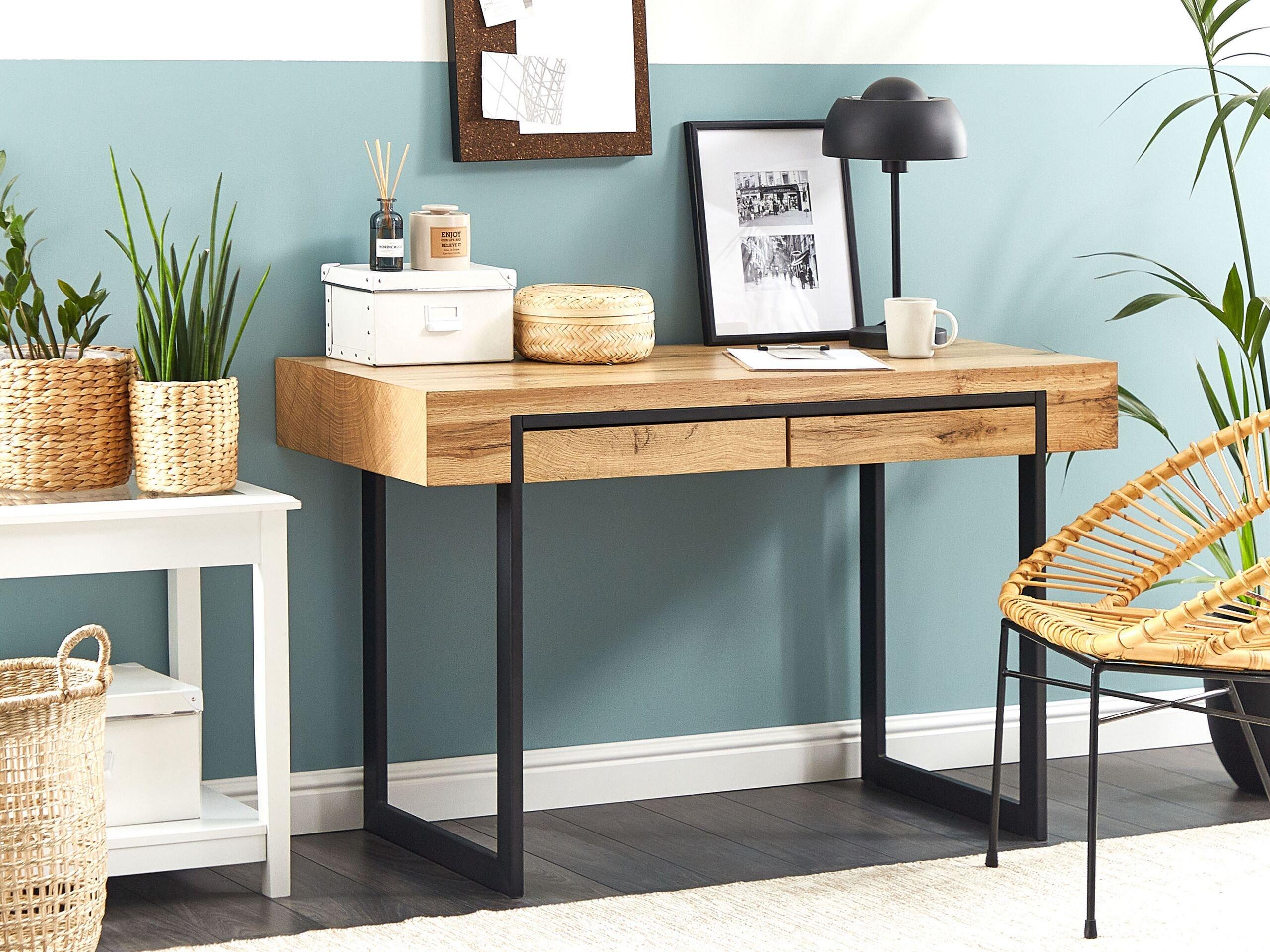 Beliani Table de bureau en MDF Scandinave VIDA  