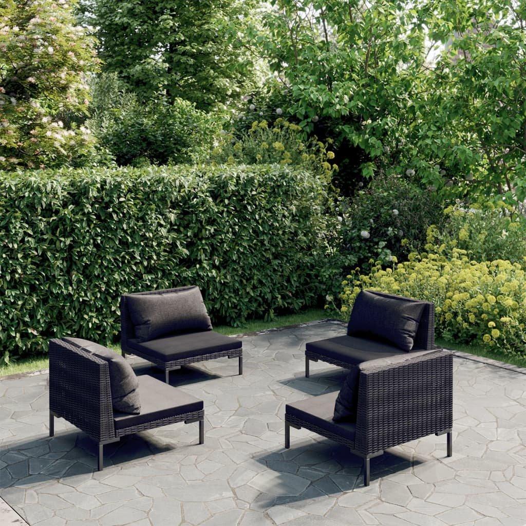 VidaXL Garten-lounge-set poly-rattan  