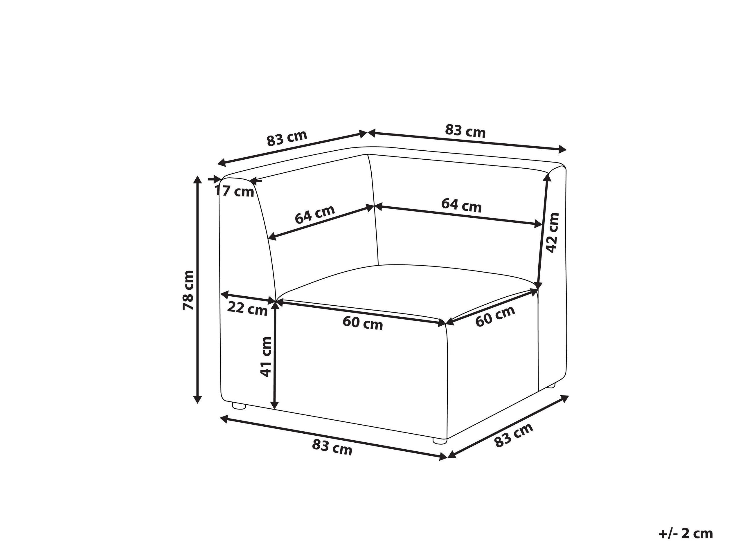 Beliani Eckmodul aus Cord Modern LEMVIG  