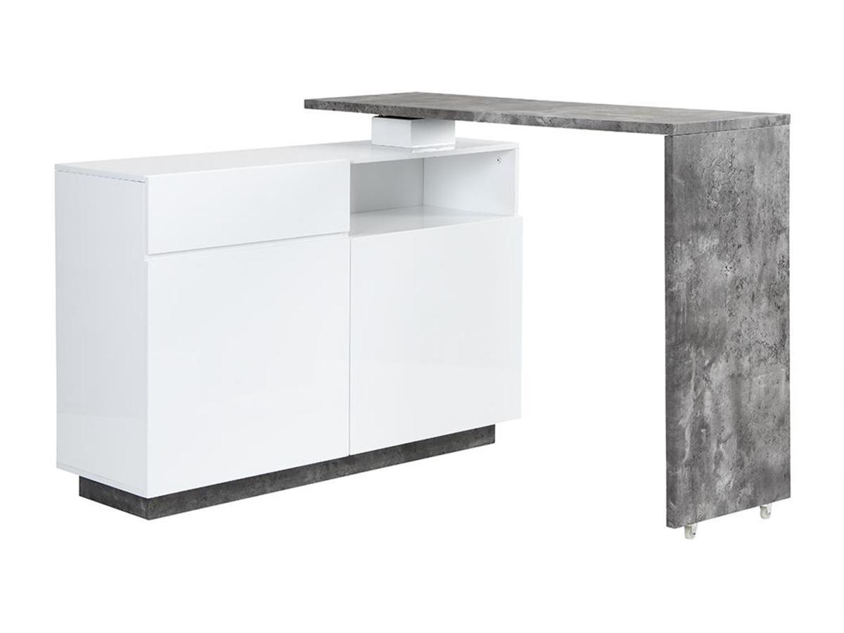 Image of Barmöbel drehbar ELDIR 2 Türen Fach MDF lackiert Beton Barmöbel drehbar ELDIR 2 Türen Fach MDF lackiert Beton