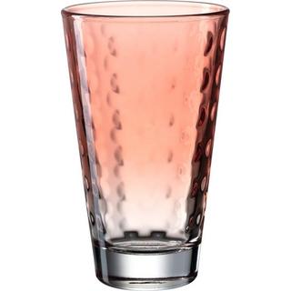 LEONARDO Trinkglas Optic Pastell (300 ml, 6 Stück, Rot)  