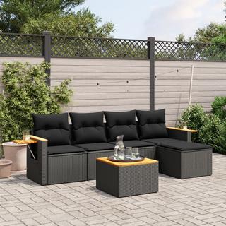 VidaXL set divano da giardino Polirattan  