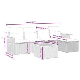 VidaXL Garten sofagarnitur poly-rattan  