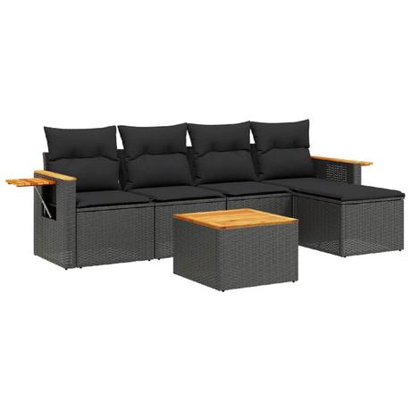 VidaXL set divano da giardino Polirattan  