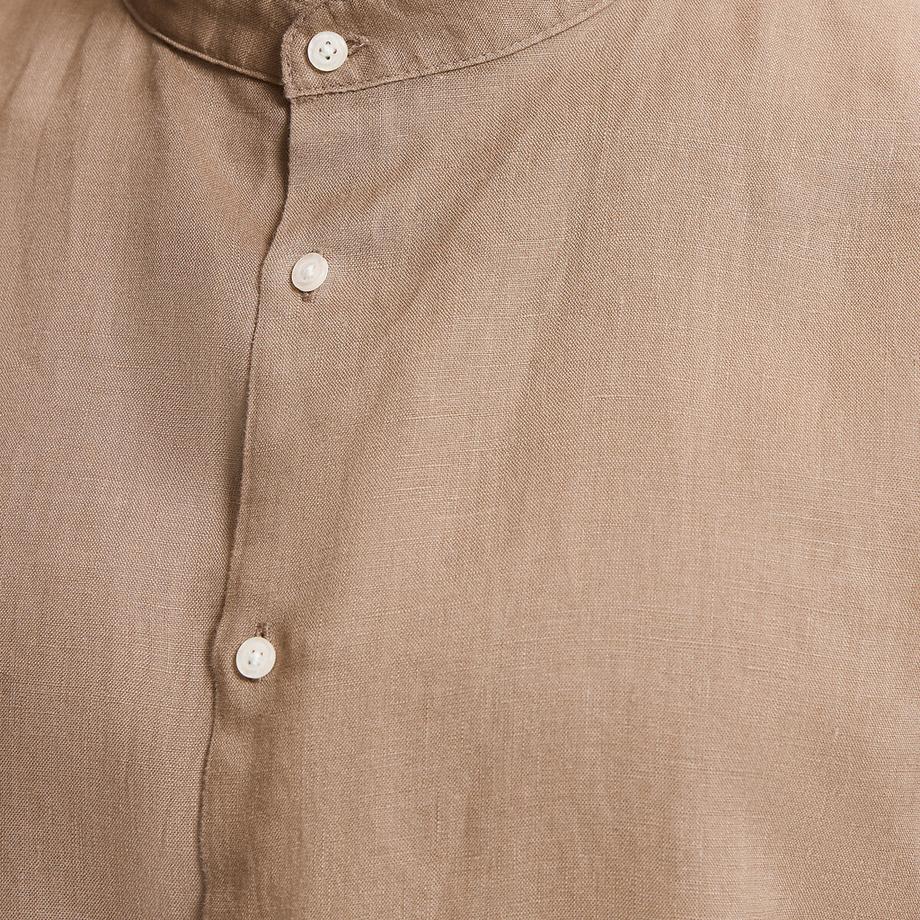 La Redoute Collections Signature Gerades Leinenhemd Stehkragen  