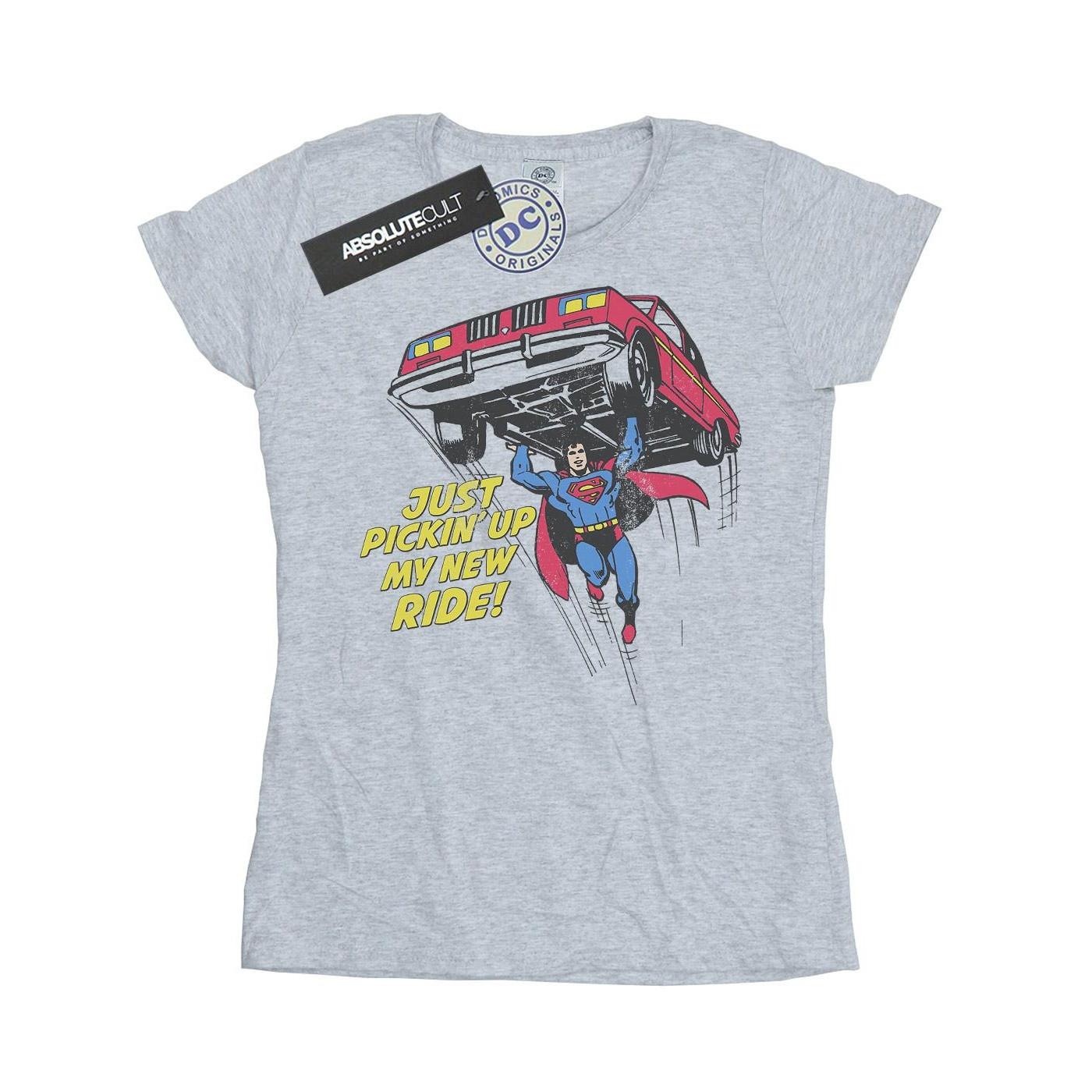 Image of Superman New Ride Tshirt Damen Grau XL