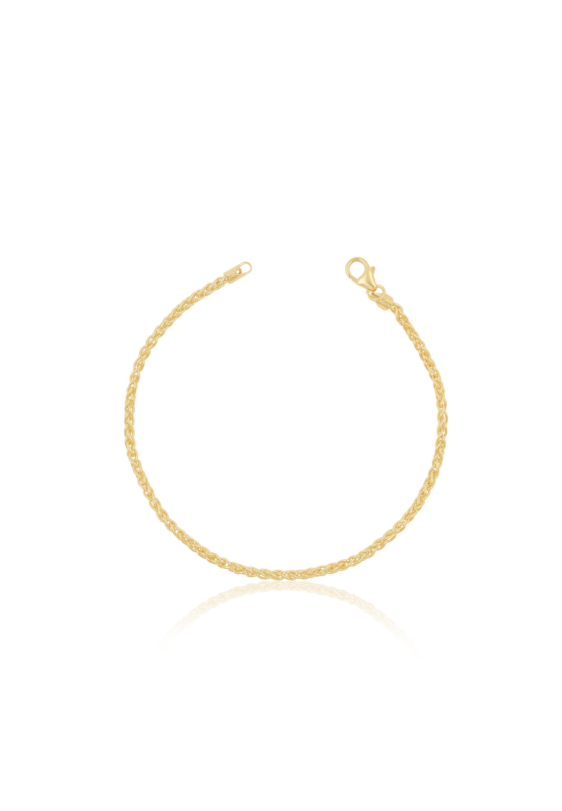 Image of Bracelet Zopf Gelbgold 750, 2.1mm, 19cm Damen Gelbgold 19cm