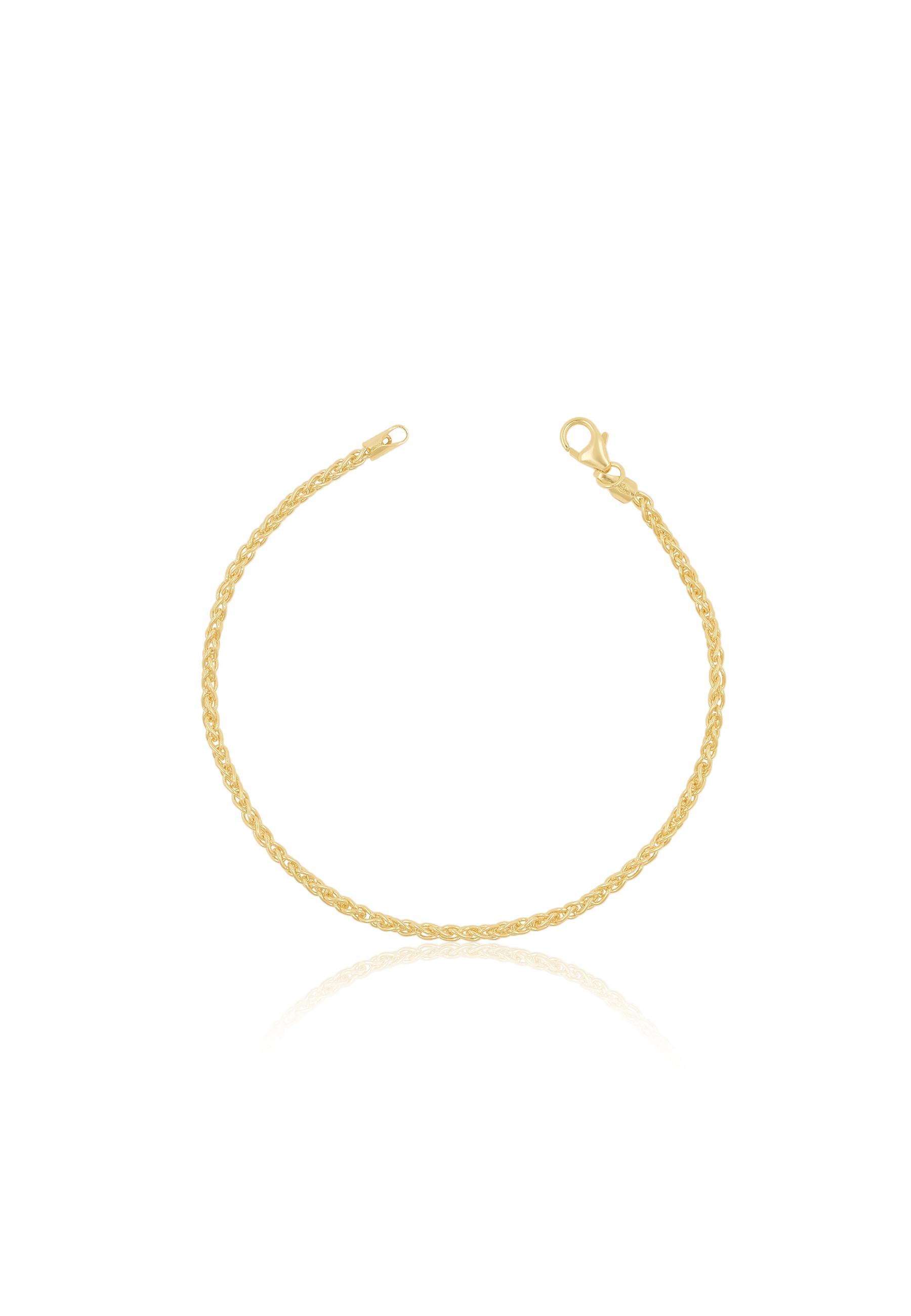 MUAU Schmuck  Bracelet Zopf Gelbgold 750, 2.1mm, 19cm 