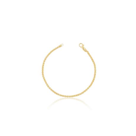 MUAU Schmuck  Bracelet Zopf Gelbgold 750, 2.1mm, 19cm 