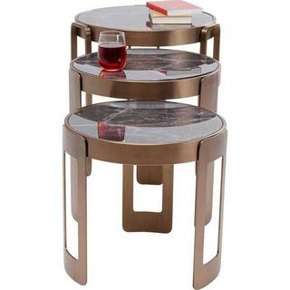 KARE Design Table basse Perelli laiton (série de 3)  