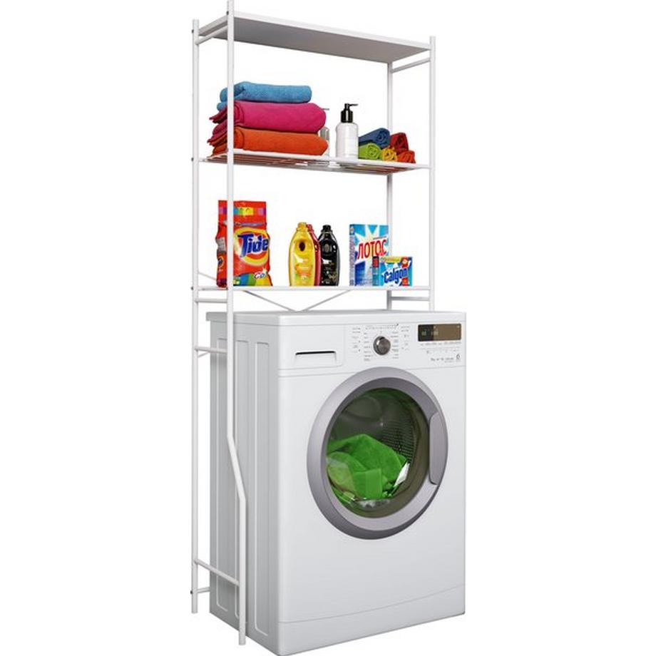 VCM Metall Überbauschrank für Waschmaschinen Tubas M - Platzsparendes Waschmaschinenregal - stilvoller Waschmaschinenschrank - praktisches Regal für  