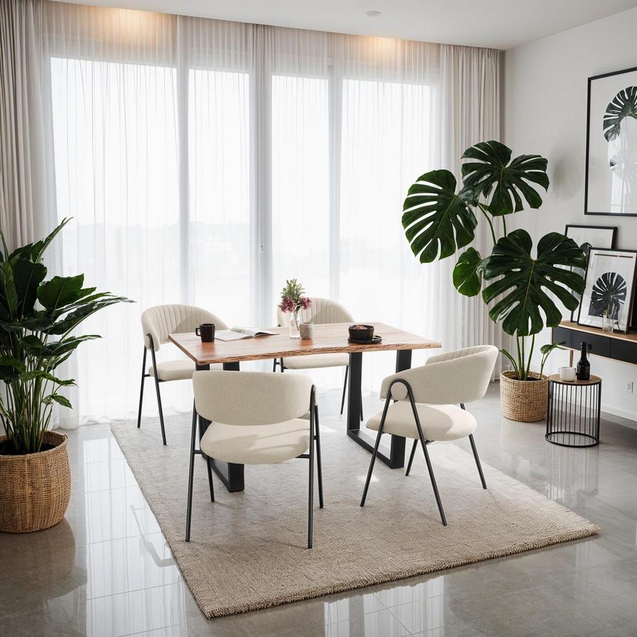 Tectake Fauteuil Bedano en tissu rembourré  