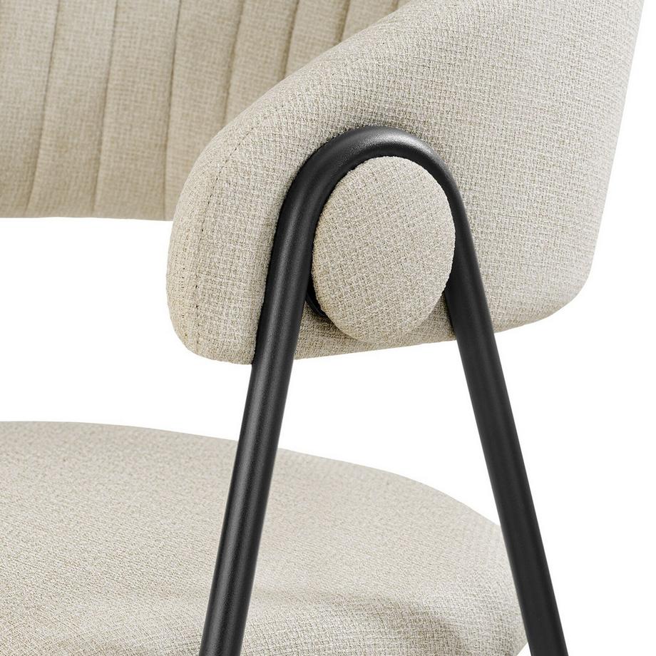 Tectake Fauteuil Bedano en tissu rembourré  