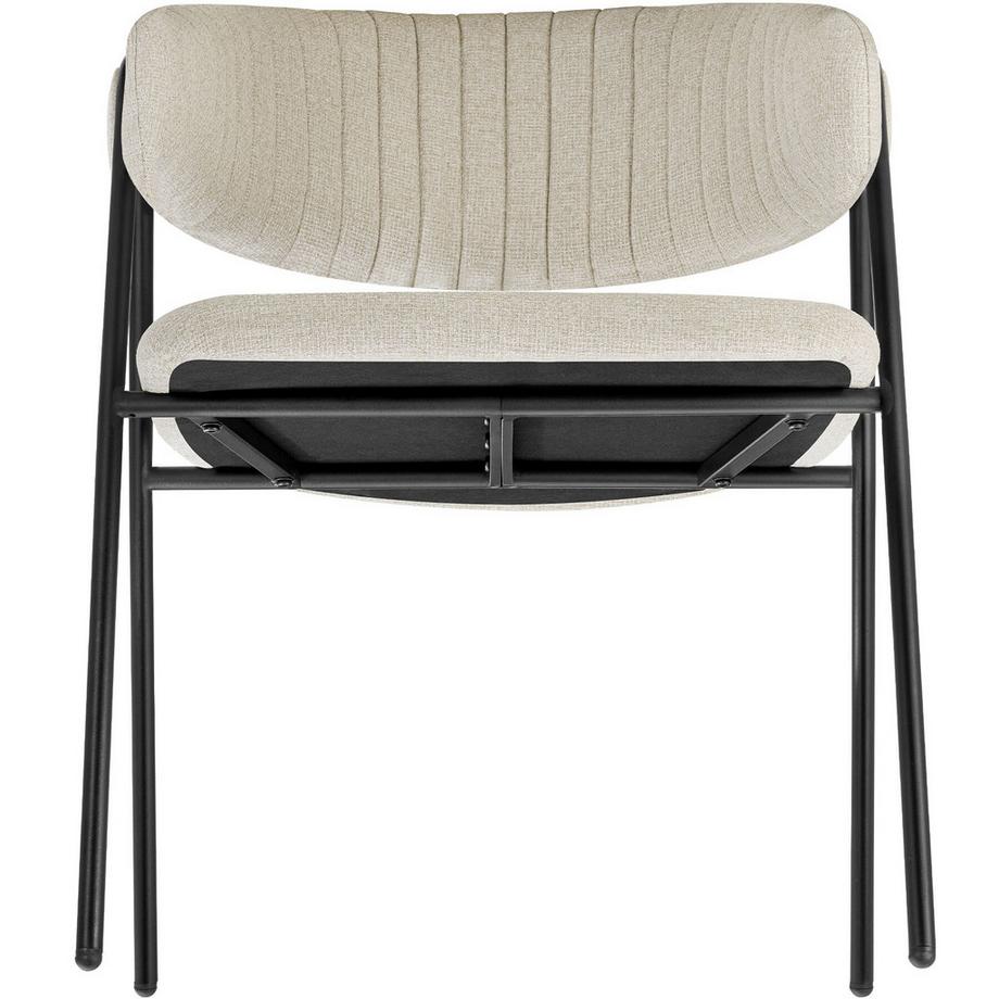 Tectake Fauteuil Bedano en tissu rembourré  