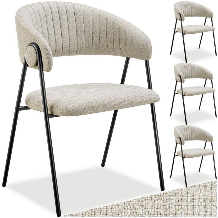 Fauteuil Bedano en tissu rembourré