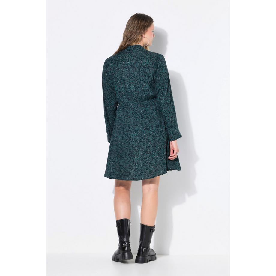 Studio Untold Kurzes Langarm Leo A-Linien-Kleid  