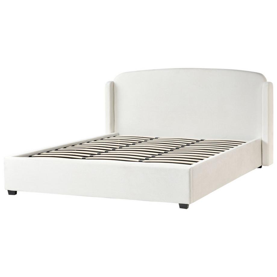 Beliani Lit ottoman en Tissu Moderne BERNAY  