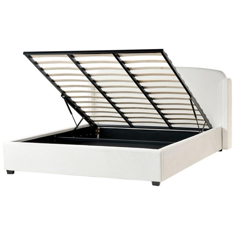 Beliani Lit ottoman en Tissu Moderne BERNAY  