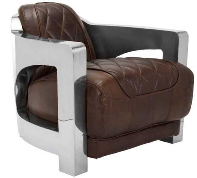 mutoni Fauteuil en cuir vintage Amadeus  