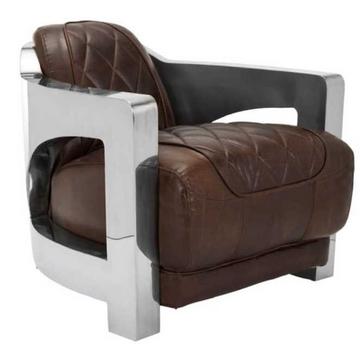 Fauteuil en cuir vintage Amadeus