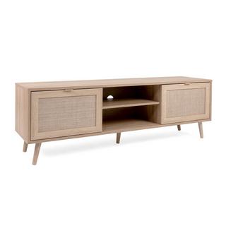 Calicosy TV-Möbel mit 2 Türen L150 cm - Rattan-Druck - Bali  