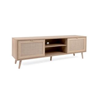 Calicosy TV-Möbel mit 2 Türen L150 cm - Rattan-Druck - Bali  