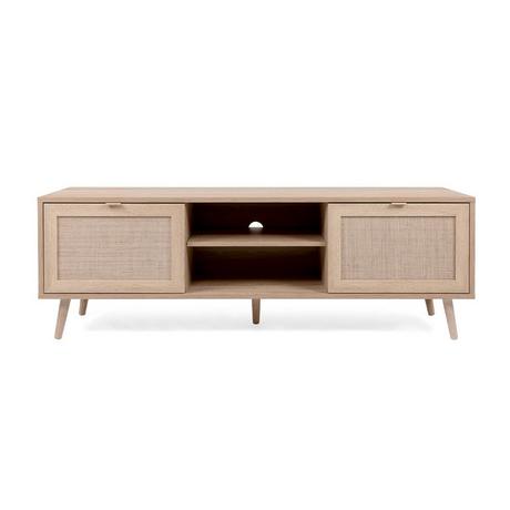 Calicosy TV-Möbel mit 2 Türen L150 cm - Rattan-Druck - Bali  