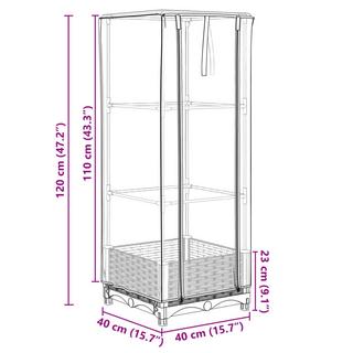 VidaXL Jardinière surélevée polypropylène  