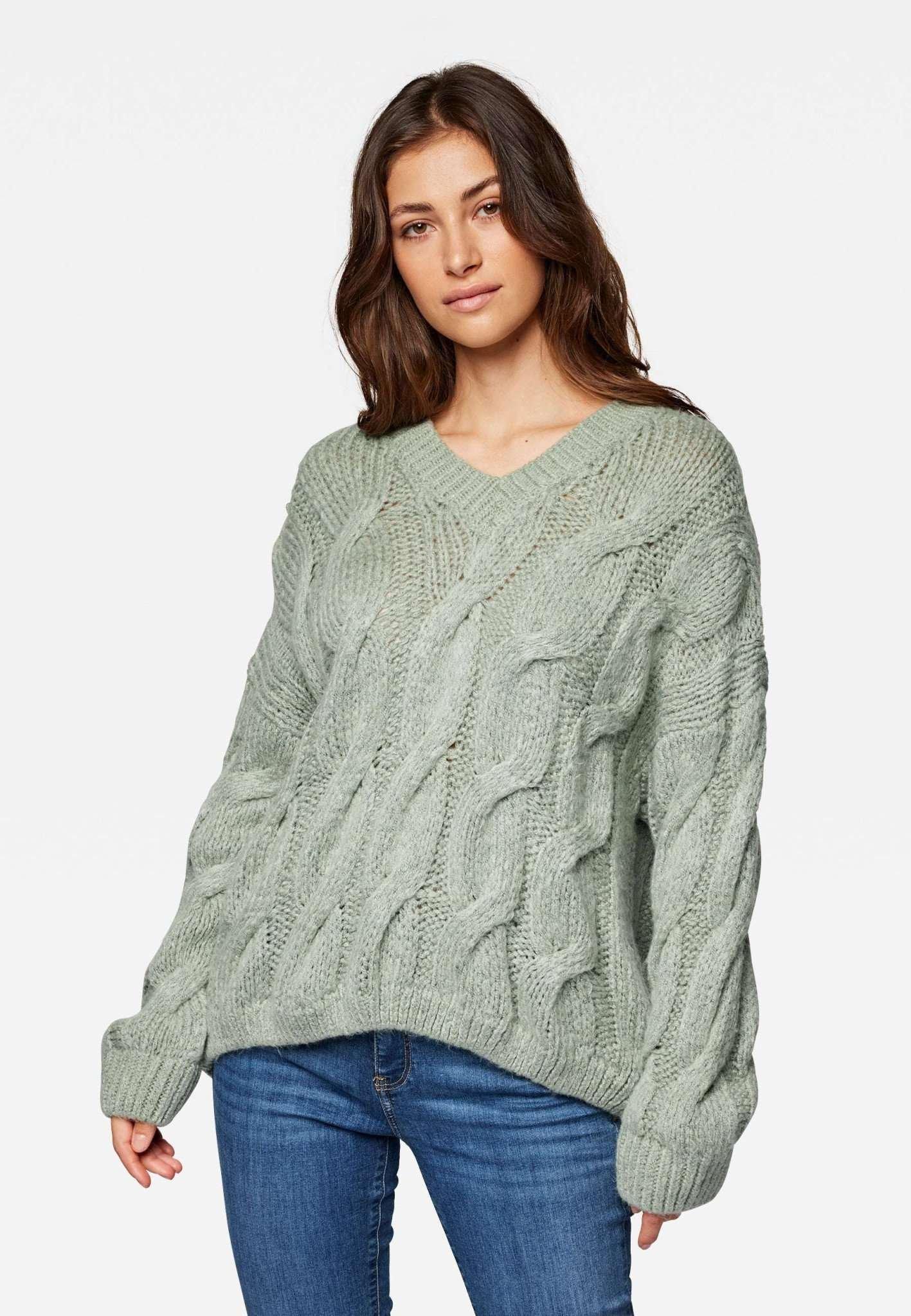 Image of Pullover V Neck Sweater Damen Mint M