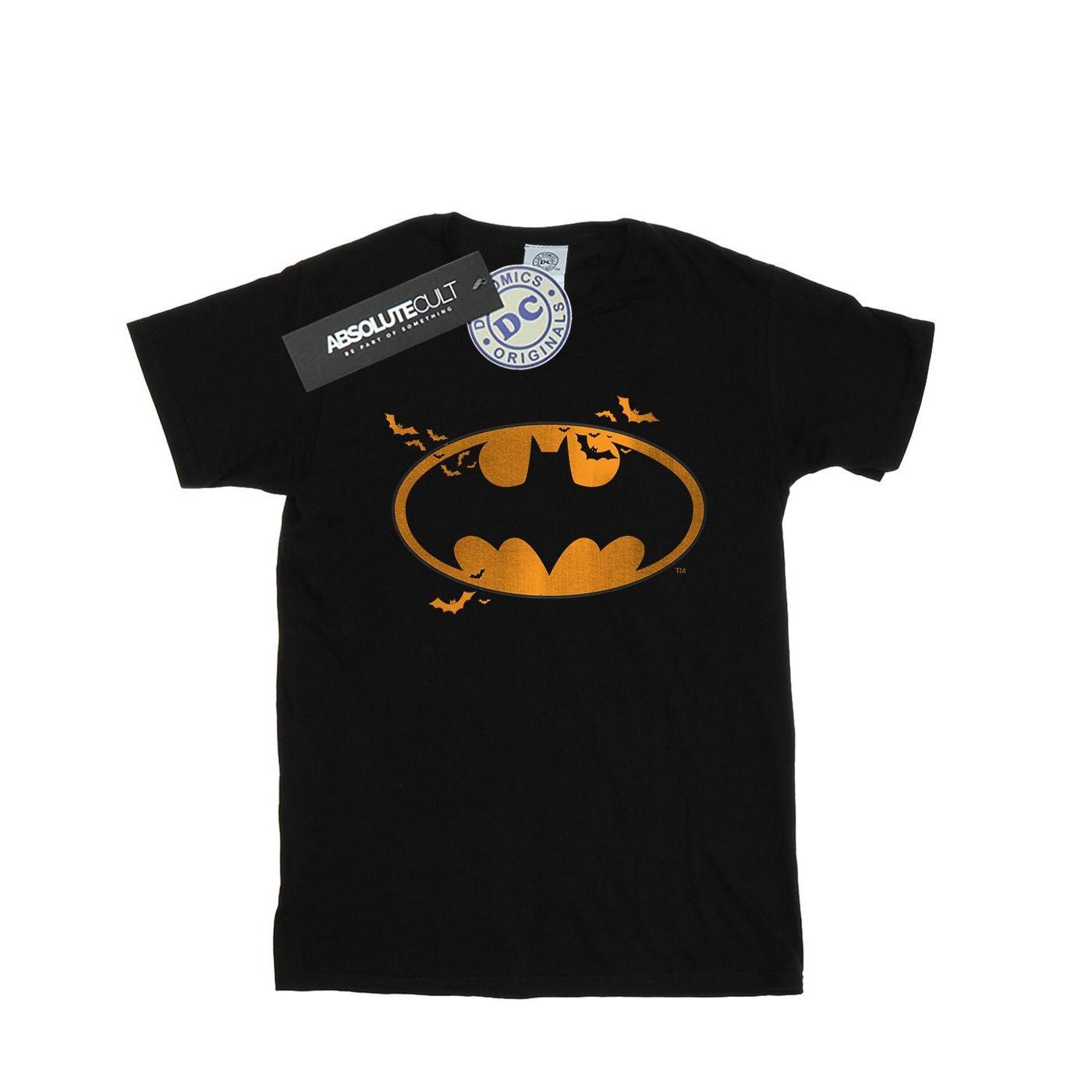 Image of Batman Halloween Logo Tshirt Damen Schwarz XXL