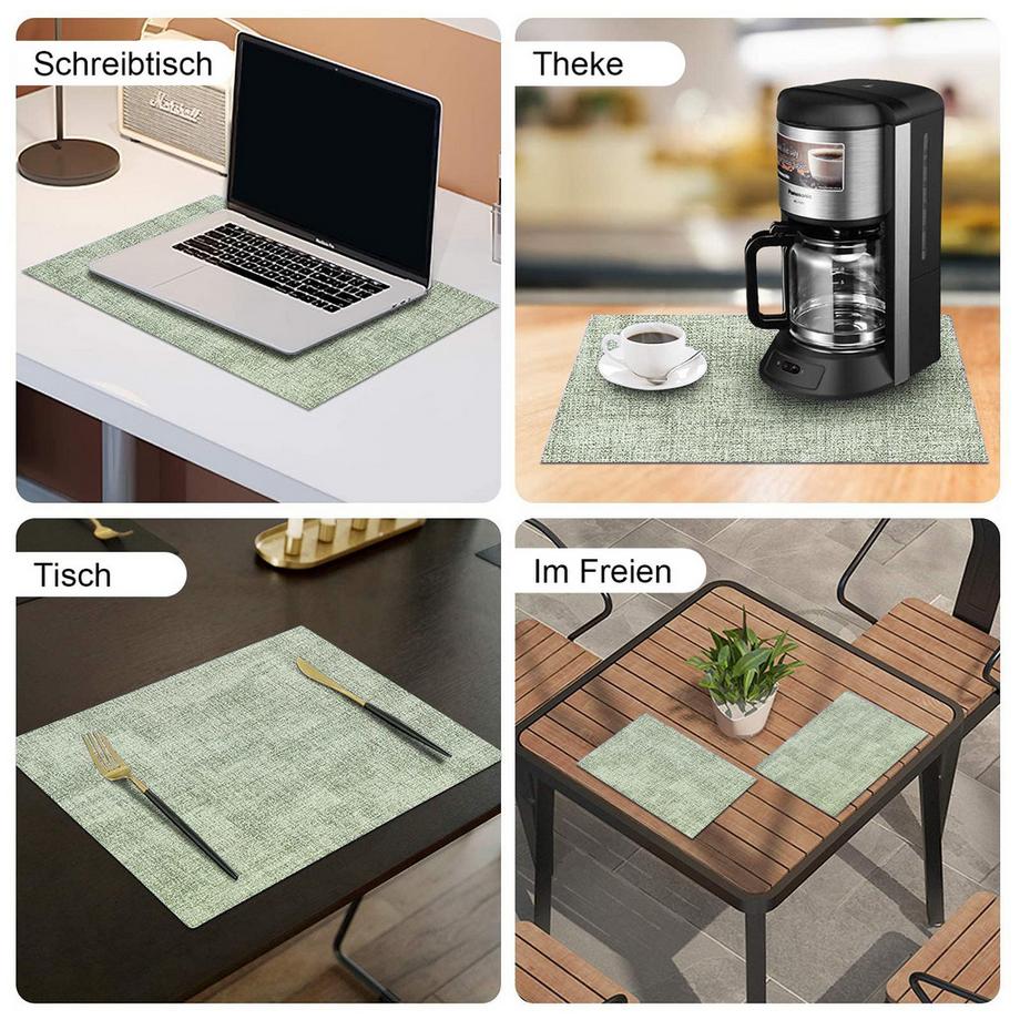 Alopini Set de 6 sets de table lavables, sets de table imperméables, beaux sets de table  