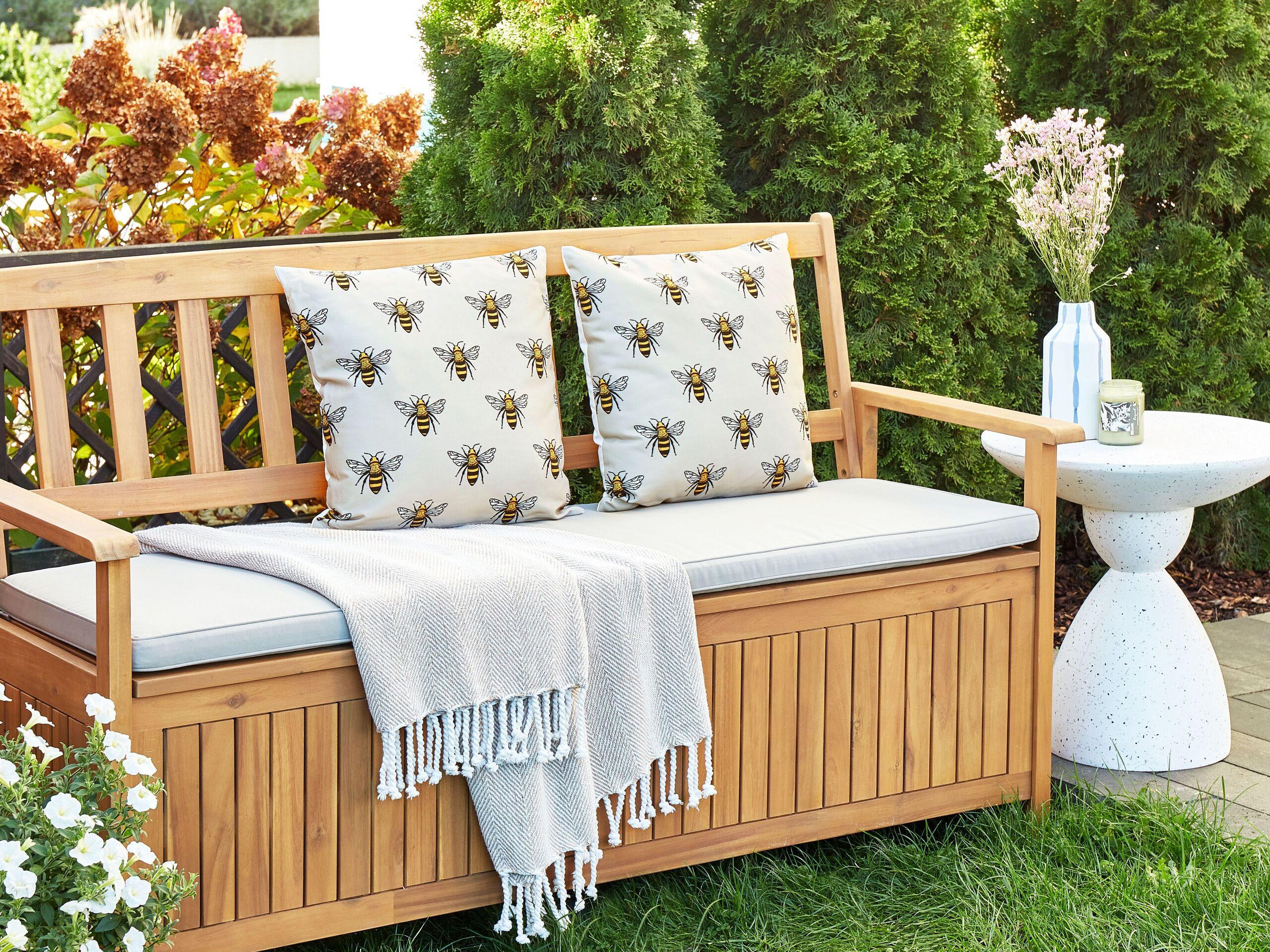 Beliani Gartenkissen 2er Set aus Polyester Modern CANNETO  