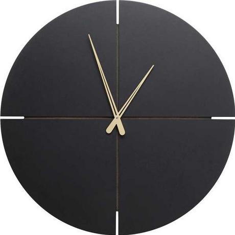 KARE Design Horloge murale Andrea noire ronde 60  