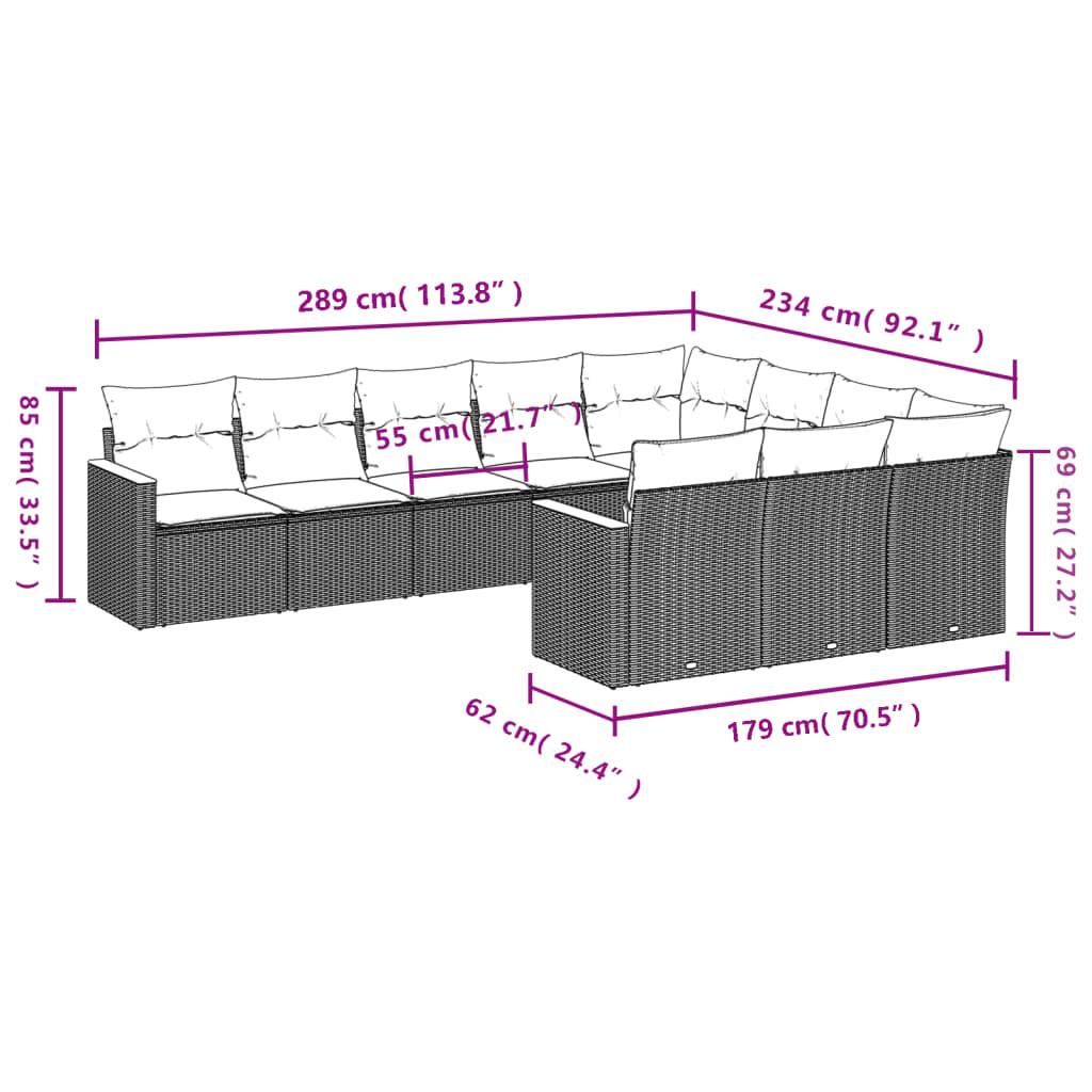 VidaXL Garten sofagarnitur poly-rattan  